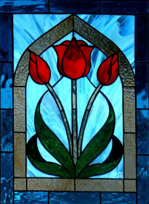 Three Red Tulips
