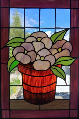 Pansies in pot 2025